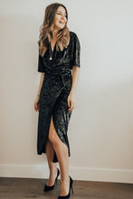 Load image into Gallery viewer, Vienna Velvet Dress - Black