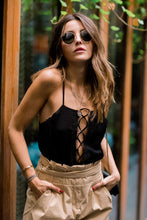 Load image into Gallery viewer, Lovely Pepa Collection | Shiraz Lace-Up Camisole in Black